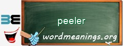WordMeaning blackboard for peeler
